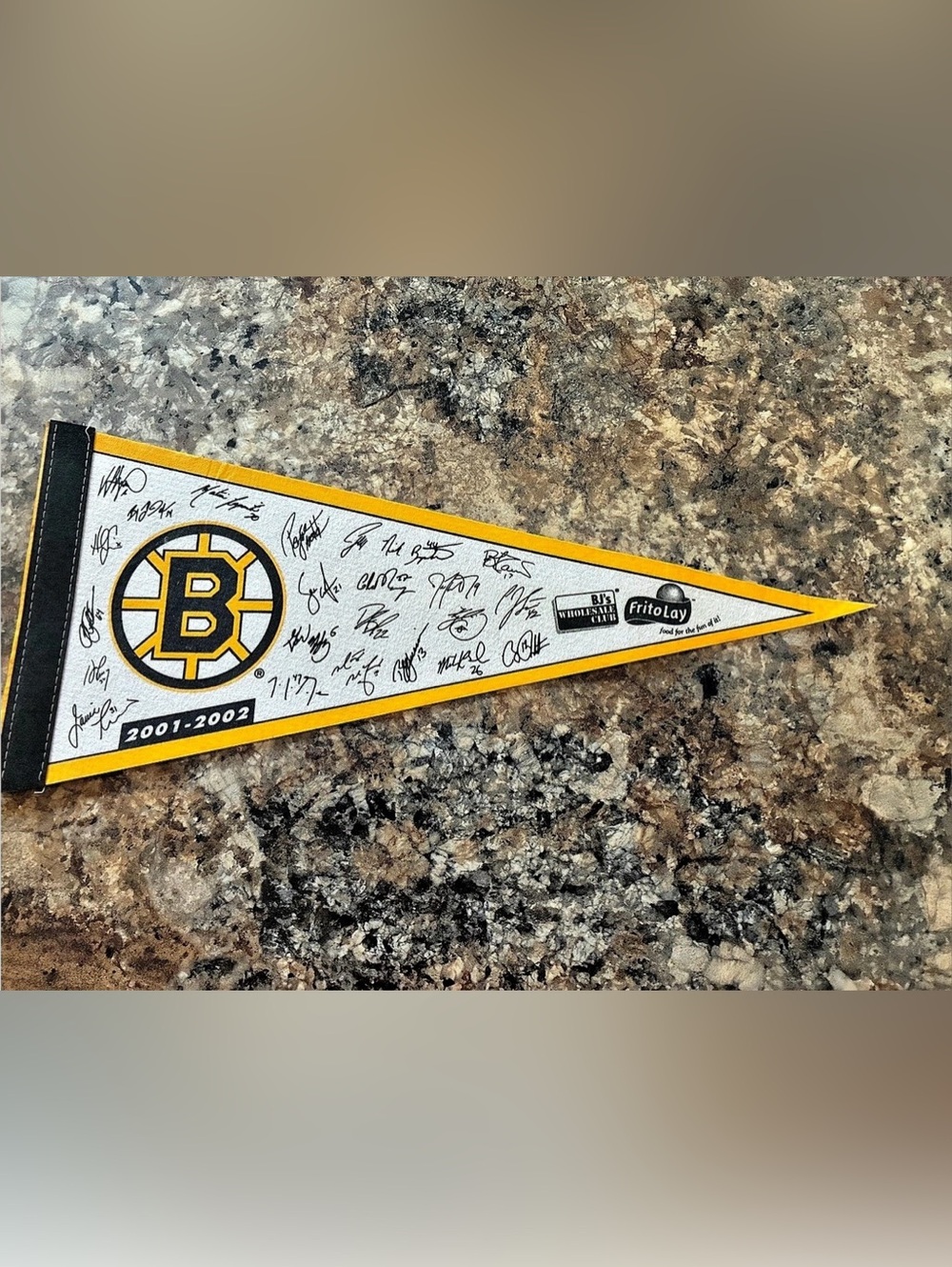 WinCraft Boston Bruins 2001-2002 Signed Pennant